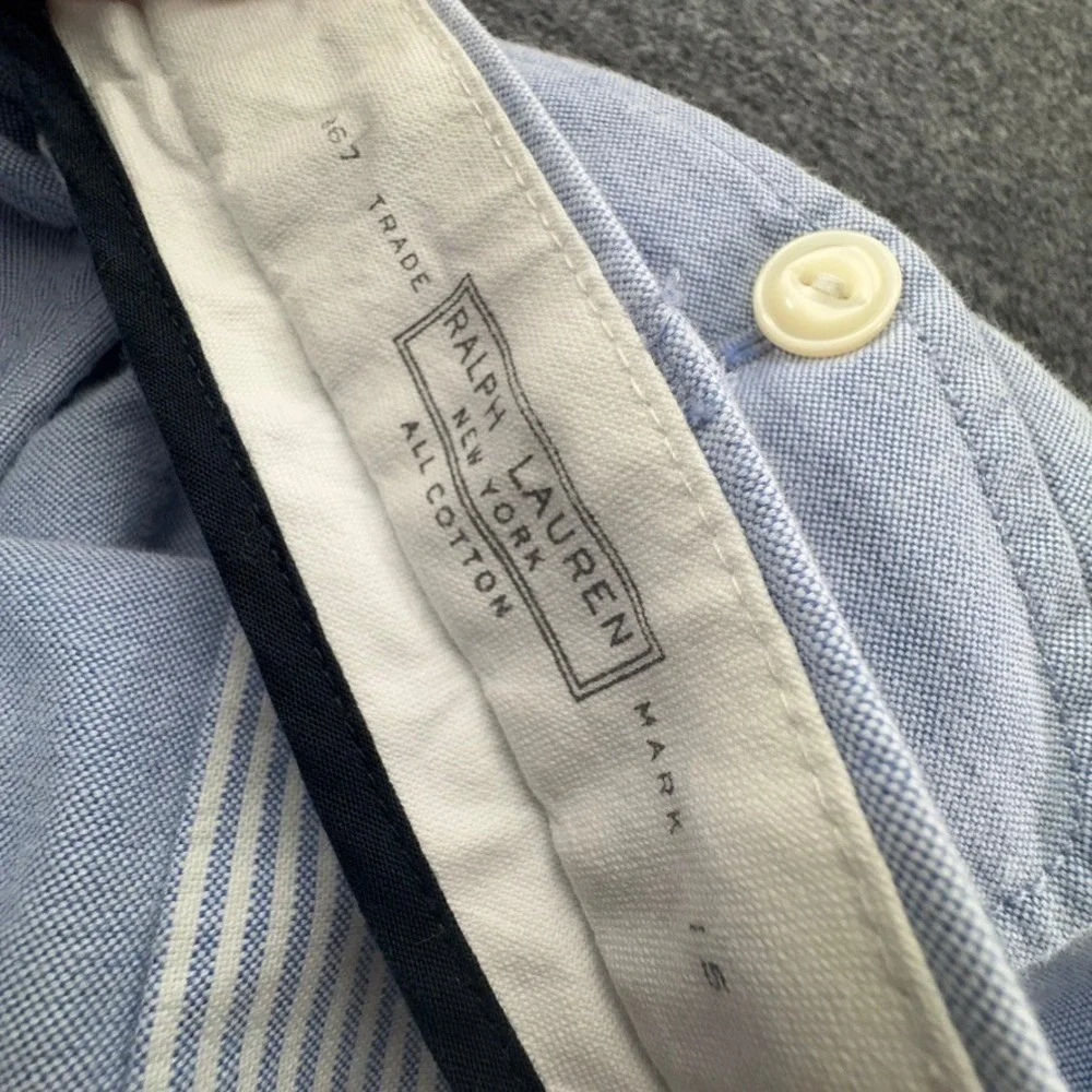 Polo Ralph Lauren Preston Fit Blue Oxford Cotton Pants Mens 32x32 (Fits 32x28)